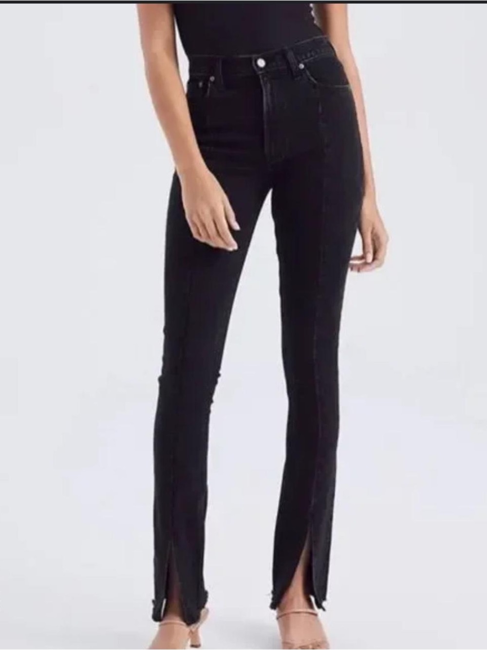 Abercrombie high rise Skinny split hem jeans